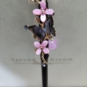 Floral Hair Chinese Wooden Hair Pin